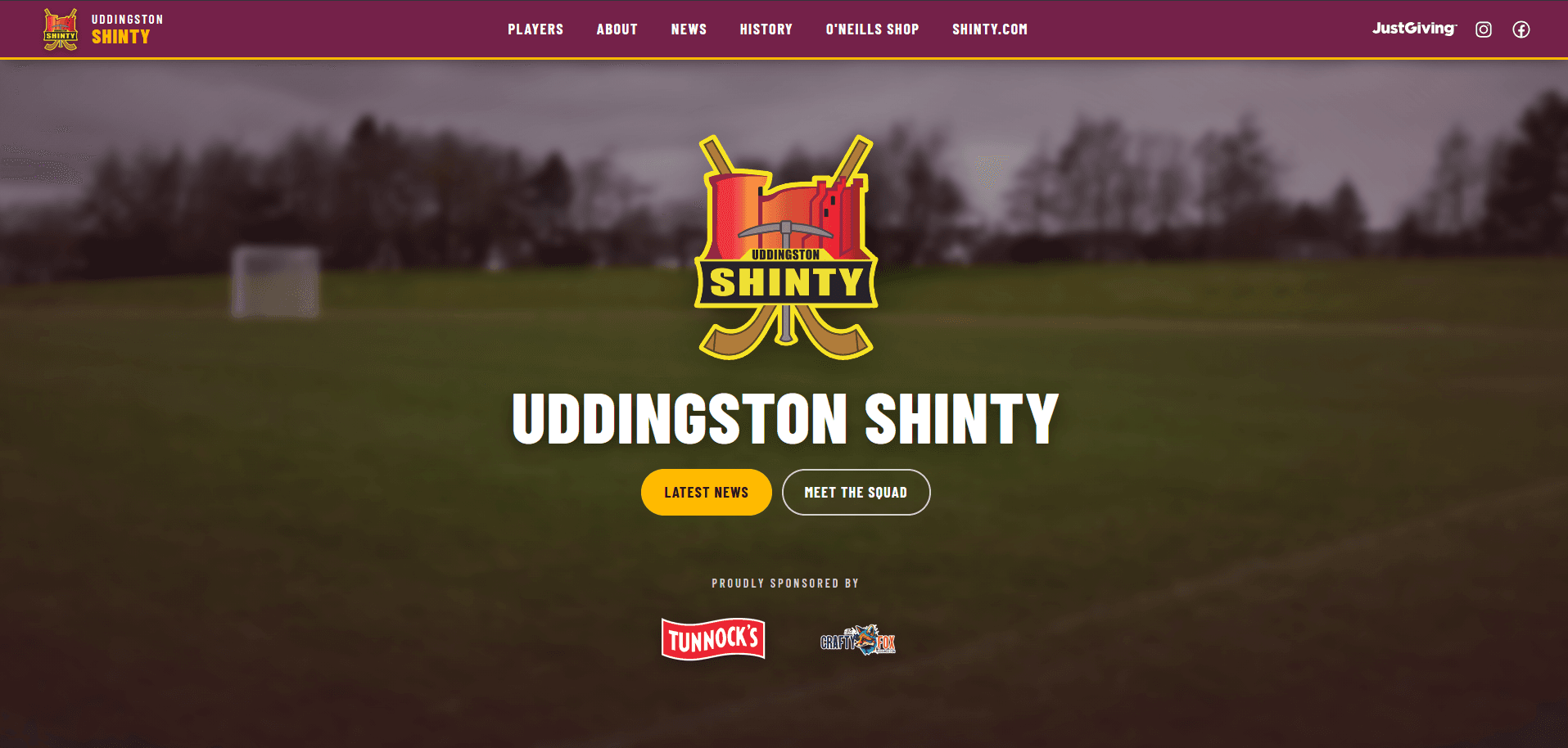 The Uddingston Shinty website home page